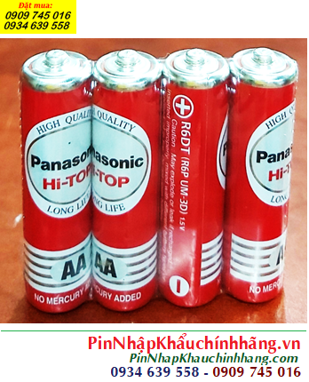 Panasonic R6DT/4S, Pin tiểu AA 1.5v Panasonic Hi-top R6DT/4S chính hãng (Vỉ 4 viên)